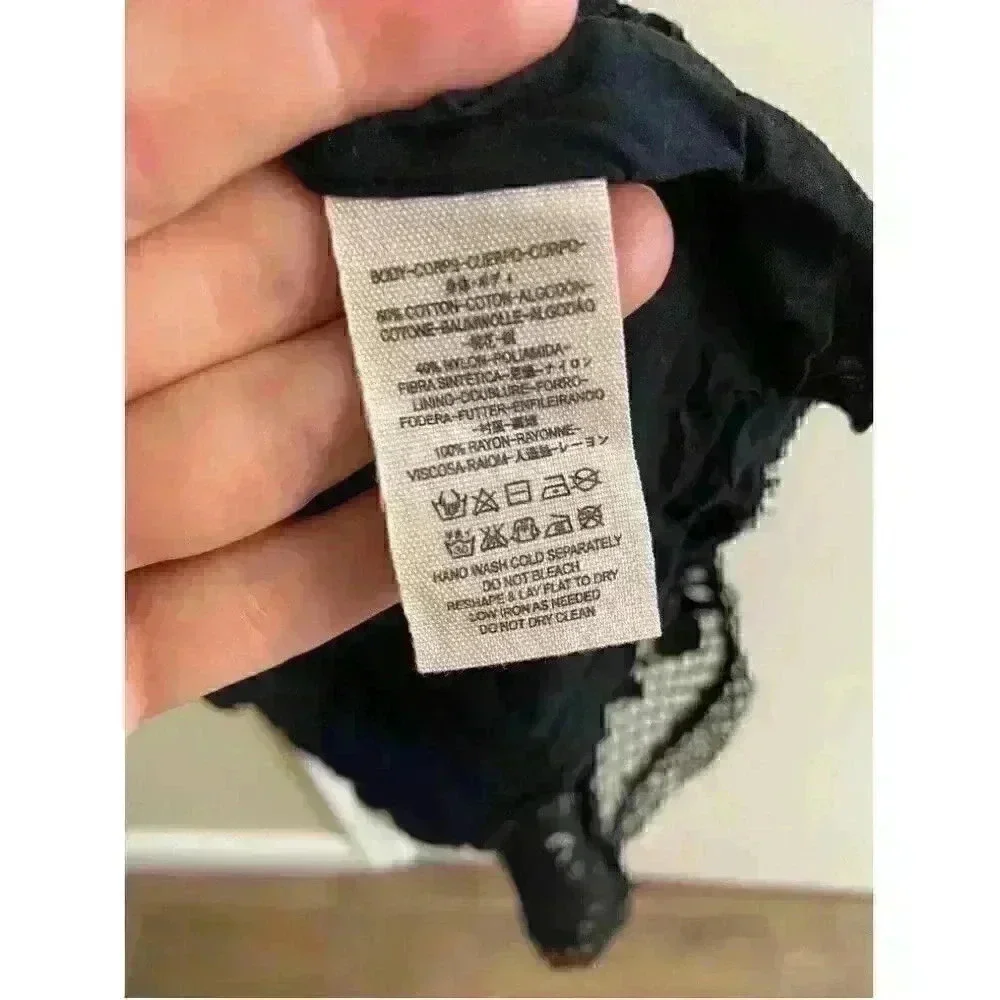 Free People Be‎ Your Baby Black Lace Mini Dress Medium